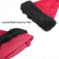 Christmas Santa Hat 18" Super Soft Plush Fit for Adult Kids Thick and Trim Faux Fur Xmas Party Decoration