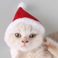 Christmas Santa Hats Plush Pet Dog Cat Red Hat Merry Christmas Caps Deluxe Headpiece Adjustable 3D Cosplay Costume Accessories Comfort Liner Soft Hats Cute Holiday Party Decorations Supplies 8 Pack
