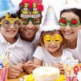 Funny Paperboard Photo Booth Props Glasses 30-Pack Paper Party Glasses for Adults and Kids Fun Novelty Party Favors Accessories for Birthdays Luau and Summer Fiesta