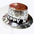 Happyyami 4pcs 2020 Paper Party Hats New Years Eve Top Hats Happy New Year Funny Hats 2020 New Year Party Favors Gifts Silver