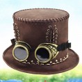Holibanna Steampunk Hat Goggles Halloween Cosplay Party Costume Size XL