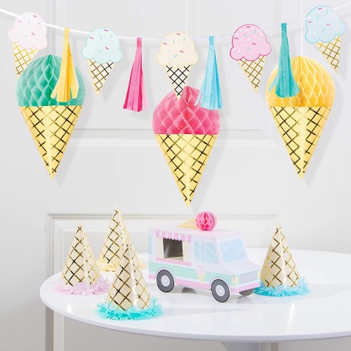Ice Cream Party Decorations Kit