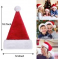InnLife Innlife Christmas Santa Hat for Adults Traditional Red and White Plush Velvet Party Hat with Liner