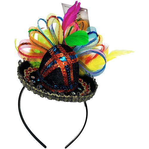 KINREX Cinco de Mayo Fiesta Sombrero Mexican Sequined Party Sombrero Headband – Top Mexican Sombreros For Party – One Size Fits All