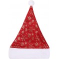 LLSDHA Fashion Design Cute Thick Red Plaid Snowflake Christmas Hat Ornament Party Christmas Hat Party Decoration Accessories Color : B