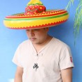 NUOBESTY Inflatable Sombrero Mexican Hat Blow Up Caps Headdress Ornament for Cinco De Mayo Fiesta Theme Party Costume