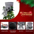 Ochine Christmas Tree Topper Hat Holiday Decoration Classic Black and White Checkered Derby Top Hat with Large Bow Decor Collapsible Xmas Hat Party Supplies Ornaments Home Decorations