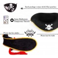 Parent-child Pirate Hat Skull Print Pirate Captain Costume Cap Pirate Party Hat for Caribbean Fancy Dress with Eye Patch