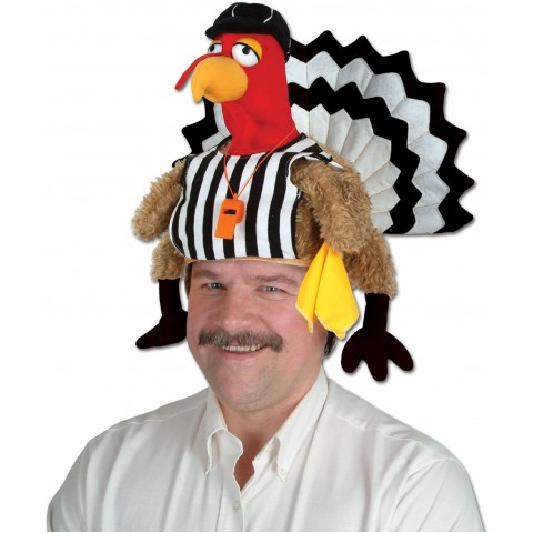 Plush Referee Turkey Hat Party Accessory 1 count 1 Pkg