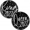 Prom Royalty Set Rhinestone Tiara King Crown Sashes Buttons
