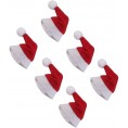 PULABO DurableMini Santa Hat Christmas Party Lollipop Top Pack Hat Decoration Holiday Party Kit 6 Christmas Decoration Durable and Useful