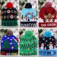 QYTS Christmas Led Light Up Hat Beanie Knitted Xmas Led Lights Hat Cap Unisex Winter Warm Novelty Party Hat for Christmas Holiday Festival Birthday Cap-H||20cm21cm