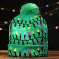 QYTS Christmas Led Light Up Hat Beanie Knitted Xmas Led Lights Hat Cap Unisex Winter Warm Novelty Party Hat for Christmas Holiday Festival Birthday Cap-C||20cm21cm