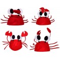 Red Lobster Hat Crab Hat Crayfish Hat Cosplay Costume Accessories Adjustable Novelty Cap Dress Up Funny Hats 3D Animal Hat Holiday Props Theme Party Halloween Christmas Carnival
