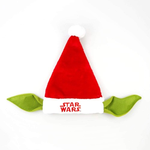 Ruz Star Wars Yoda Christmas Hat with Ears 16" Santa Hat Holiday Party Costume or Home Decoration Red