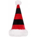 Santa Hat Comfort Thick Double-Layered Velvet Plush Christmas Cap for Adults and Kids Red Santa Claus Hat with Faux Fur Trim Christmas Costume Holiday Party Hat Supplies