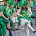 St. Patrick's Day Top Hat Irish Shamrock Green Leprechaun Top Hat | Party Accessory 10 3 4" x 9" Green