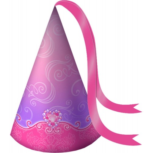 UPD Disney Princess 'Sparkle & Shine' Party Cone Hats 4ct One Size Multicolor