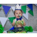 WAOUH Half Birthday Hat for Baby 1 2 Birthday Crown Hat,Baby Photo Prop for 6 Month Birthday,Mini Crown Cake Smash