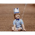 WAOUH Half Birthday Hat for Baby 1 2 Birthday Crown Hat,Baby Photo Prop for 6 Month Birthday,Mini Crown Cake Smash