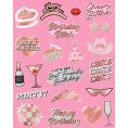 xo Fetti Birthday Party Decorations Photo Booth Props 21 Pre-Assembled Pieces | Rose Gold + Pink Bday Girl Gifts Party Favors Cheers