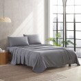 Bed Sheets| Brielle Home Montauk Queen Cotton Polyester Blend 4-Piece Bed Sheet - VC83811