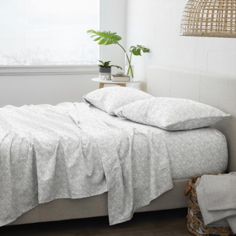 Bed Sheets| Ienjoy Home Home Queen Microfiber 4-Piece Bed Sheet - JA61056