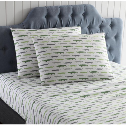 Bed Sheets| MHF Home MHF Home Gators Polyester Sheet Set Twin Polyester 3-Piece Bed Sheet - VX65824