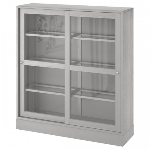 HAVSTA Glass-door cabinet with base