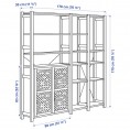 IVAR 3 sections cabinet shelves