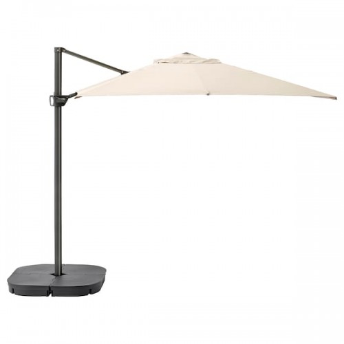 SEGLARÖ SVARTÖ Hanging umbrella with base
