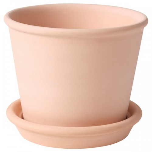 MUSKOTBLOMMA Plant pot with saucer
