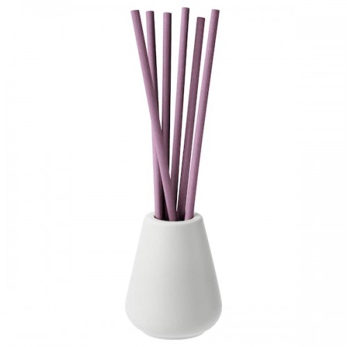 NJUTNING Vase and 6 scented sticks