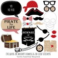Beware of Pirates Pirate Birthday Party Photo Booth Props Kit 20 Count