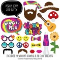 Big Dot of Happiness 60's Hippie 1960s Groovy Party Photo Booth Props Kit 20 Count