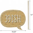Big Dot of Happiness Adult 40th Birthday Gold Birthday Party Photo Booth Props Kit 20 Count