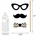 Big Dot of Happiness Adult 80th Birthday Gold Birthday Party Photo Booth Props Kit 20 Count
