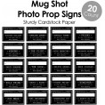 Big Dot of Happiness Birthday Party Mug Shots Photo Booth Props Party Mugshot Signs- 20 Count