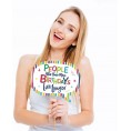 Big Dot of Happiness Funny 50th Birthday Cheerful Happy Birthday Colorful Fiftieth Birthday Party Photo Booth Props Kit 10 Piece