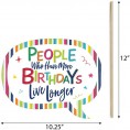 Big Dot of Happiness Funny 50th Birthday Cheerful Happy Birthday Colorful Fiftieth Birthday Party Photo Booth Props Kit 10 Piece
