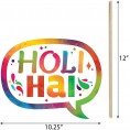 Big Dot of Happiness Funny Holi Hai Festival of Colors Party Photo Booth Props Kit 10 Piece