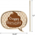 Big Dot of Happiness Funny Oh Crap You’re Old Poop Birthday Party Photo Booth Props Kit 10 Piece