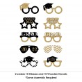 Big Dot of Happiness Gold Glasses Tassel Worth The Hassle 2022 Paper Card Stock Graduation Party Photo Booth Props Kit 10 Count