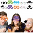 Big Dot of Happiness Hats Off Grad Glasses 2022 Paper Card Stock Graduation Party Photo Booth Props Kit 10 Count
