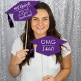 Big Dot of Happiness Hilarious Purple Grad Best is Yet to Come Purple Graduation Party Photo Booth Props Kit 20 Count