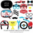Big Dot of Happiness Let’s Go Racing Racecar Baby Shower or Race Car Birthday Party Photo Booth Props Kit 20 Count