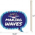Big Dot of Happiness Making Waves Swim Team Swimming Party Birthday Party Photo Booth Props Kit 20 Count