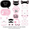 Big Dot of Happiness Purr-fect Kitty Cat Kitten Meow Baby Shower or Birthday Party Photo Booth Props Kit 20 Count