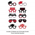 Big Dot of Happiness Red Grad Glasses Best is Yet to Come Red 2022 Paper Card Stock Graduation Party Photo Booth Props Kit 10 Count