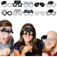 Big Dot of Happiness Silver Glasses Tassel Worth The Hassle 2022 Paper Card Stock Graduation Party Photo Booth Props Kit 10 Count